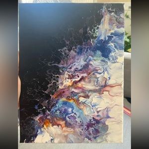Abstract pouring art